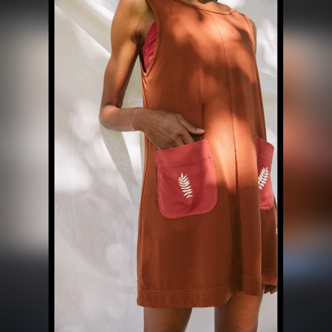 Purusha People Red Fern Dress M